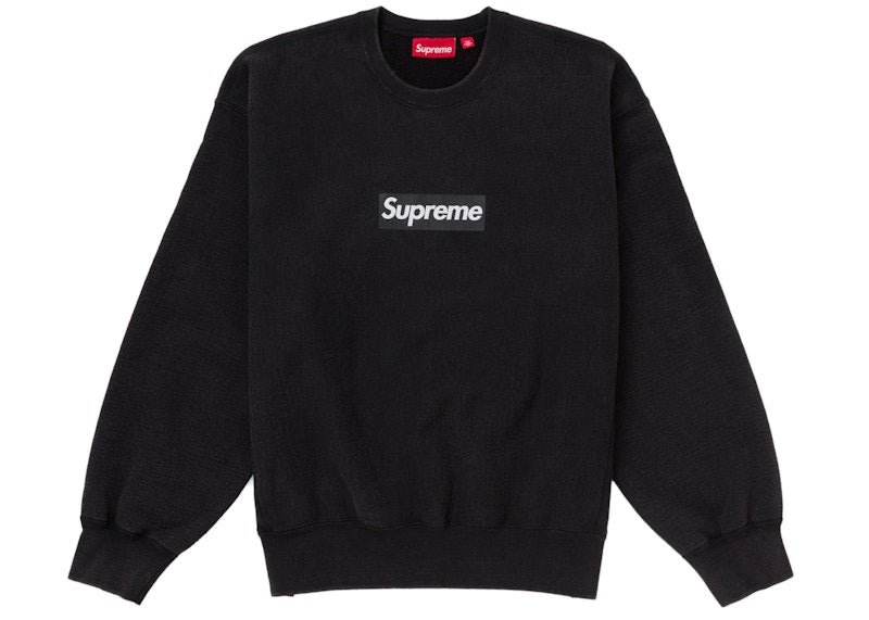 Supreme Washed Box Logo Crewneck Black