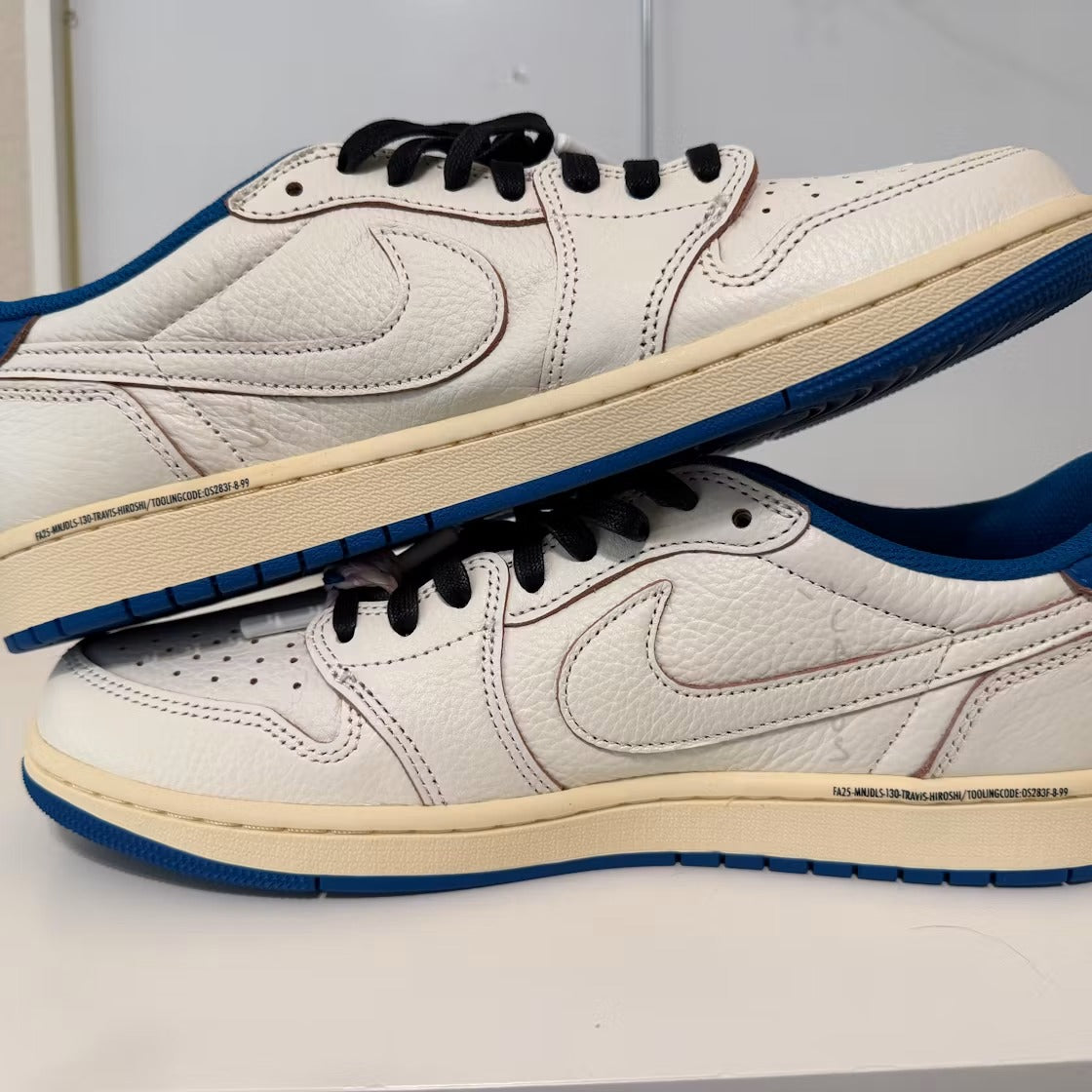 Air Jordan 1 Retro Low OG SP Fragment x Travis Scott Sail Military Blue - US M 10.5 - New - Other - detail 1