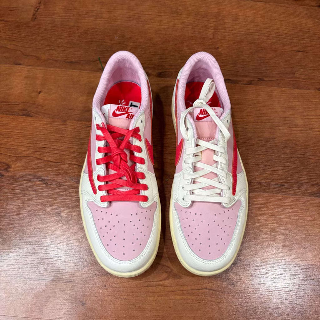 Used - Air Jordan 1 Retro Low OG SP Travis Scott Sail Tropical Pink - US M 9.5 - detail 2
