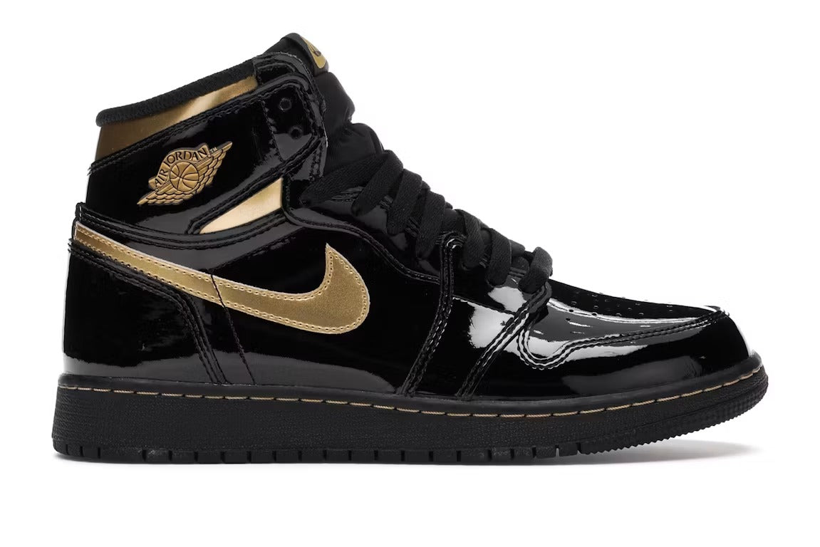 Used - Air Jordan 1 Retro High Black Metallic Gold (2020) (GS) - US 5Y - catalog main image