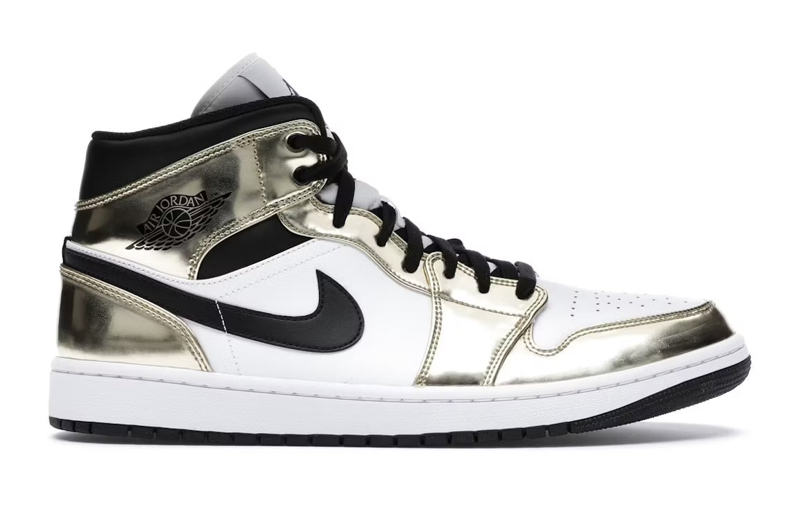 Air Jordan 1 Mid Metallic Gold Black White - US M 7 - New - Other - catalog main image
