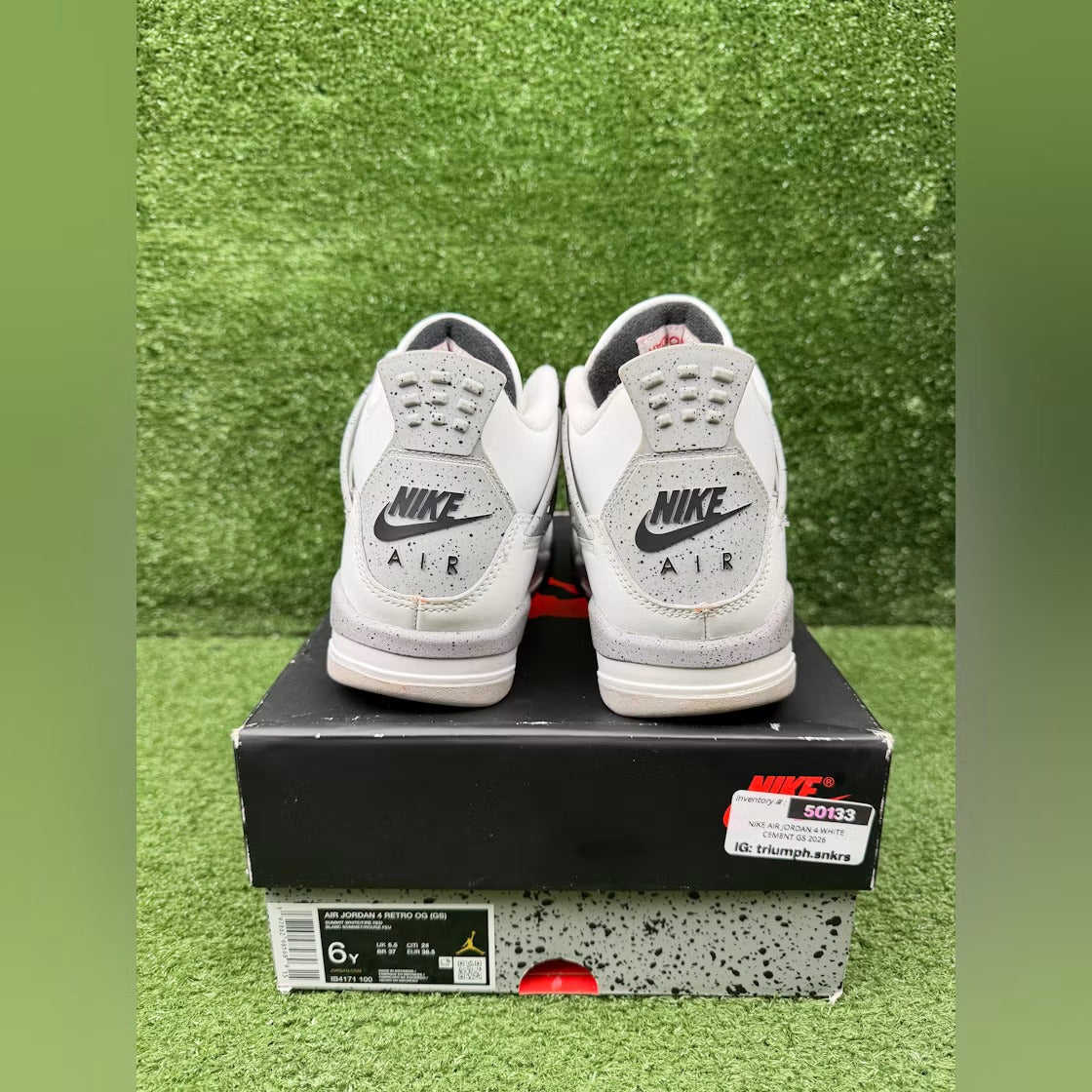 Used - Air Jordan 4 Retro White Cement (2025) (GS) - US 6Y - detail 4